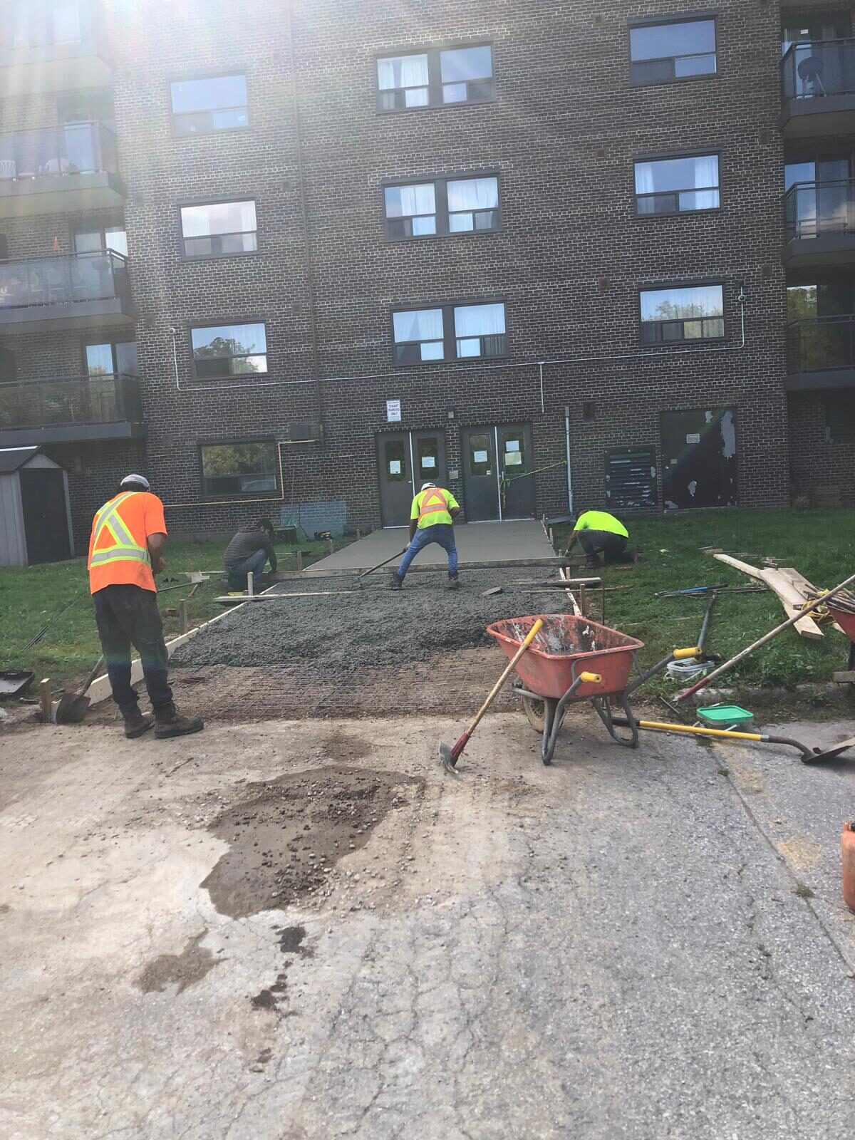 Condominium concrete restoration — before
