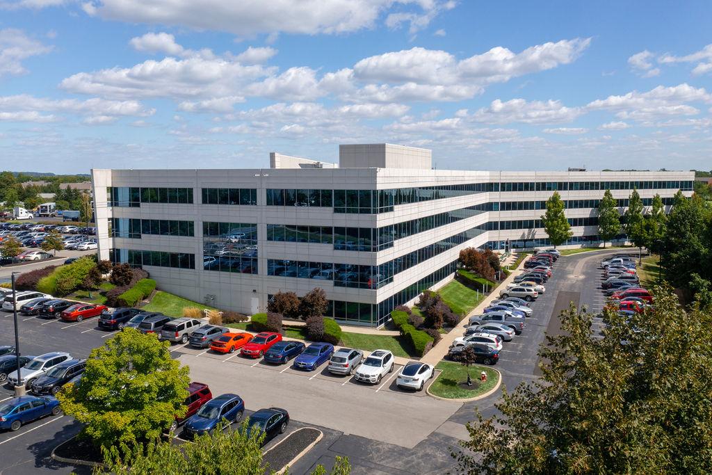 Professionally maintained commercial grounds with manicured landscaping